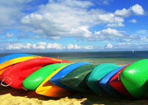 Rainbow rowing boats... in FULL COLOUR!!